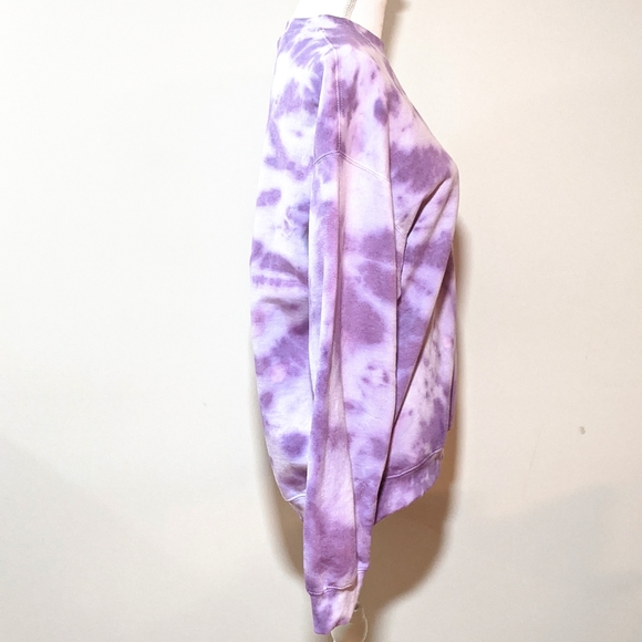 Purple Tie Dye Crewneck Sweatshirt - Picture 3 of 4